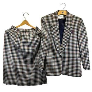 JH Collectibles 100% Wool Women Skirt Blazer Size 4 Old Money Classy Preppy READ